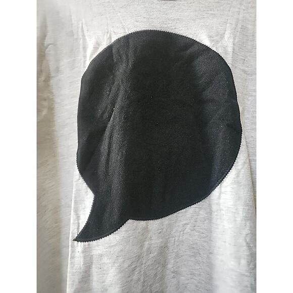 SHOUT OUT! Short Sleeve T-Shirt XL Cotton Blend Gray Boy Quote Graphic Felt A129 - Picture 2 of 5
